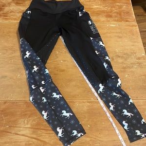 Empire equestrian unicorn full seat leggings size small